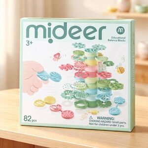 Educational Balance Blocks Set - Pastel Green, Pink, Blue, Yellow